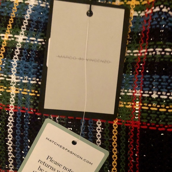 MARCO DE VINCENZO Ruffled tartan skirt IT46 US10 - Picture 8 of 11